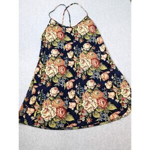 Victorias Secret Floral Slip Dress Nightie Gold Label 90s MED Lingerie Low Back